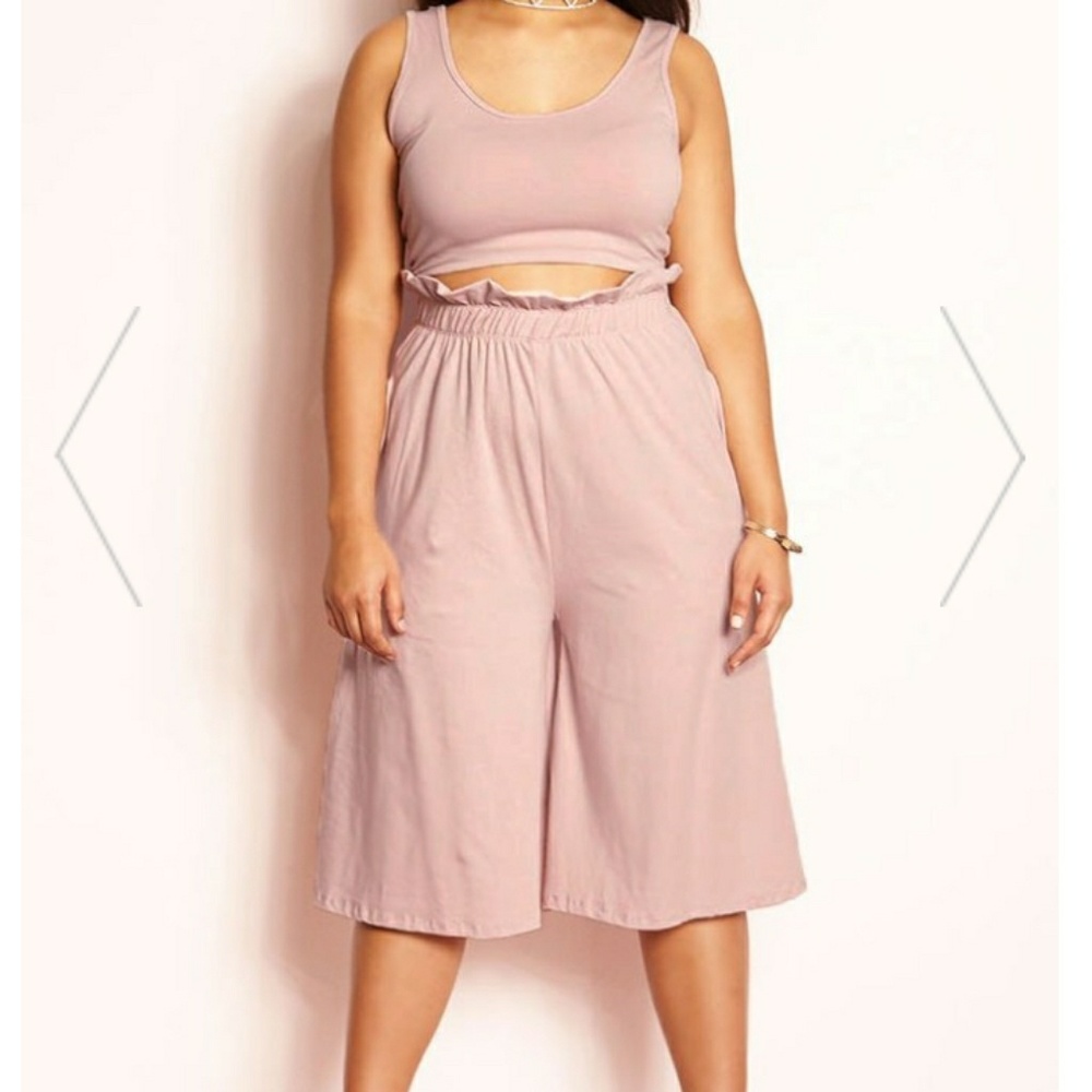 Crew Neck Two Piece Set